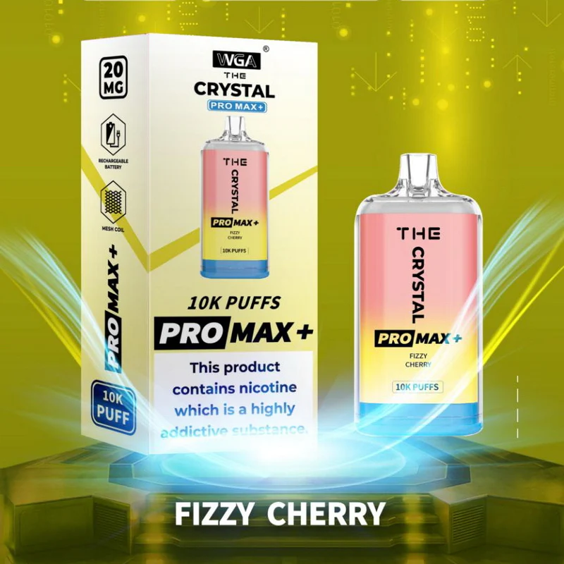 Fizzy Cherry by WGA Crystal Pro Max Plus 10000 Disposable Vape 